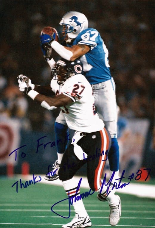 Johnnie Morton, NFL wide receiver, with Dr. Kaden